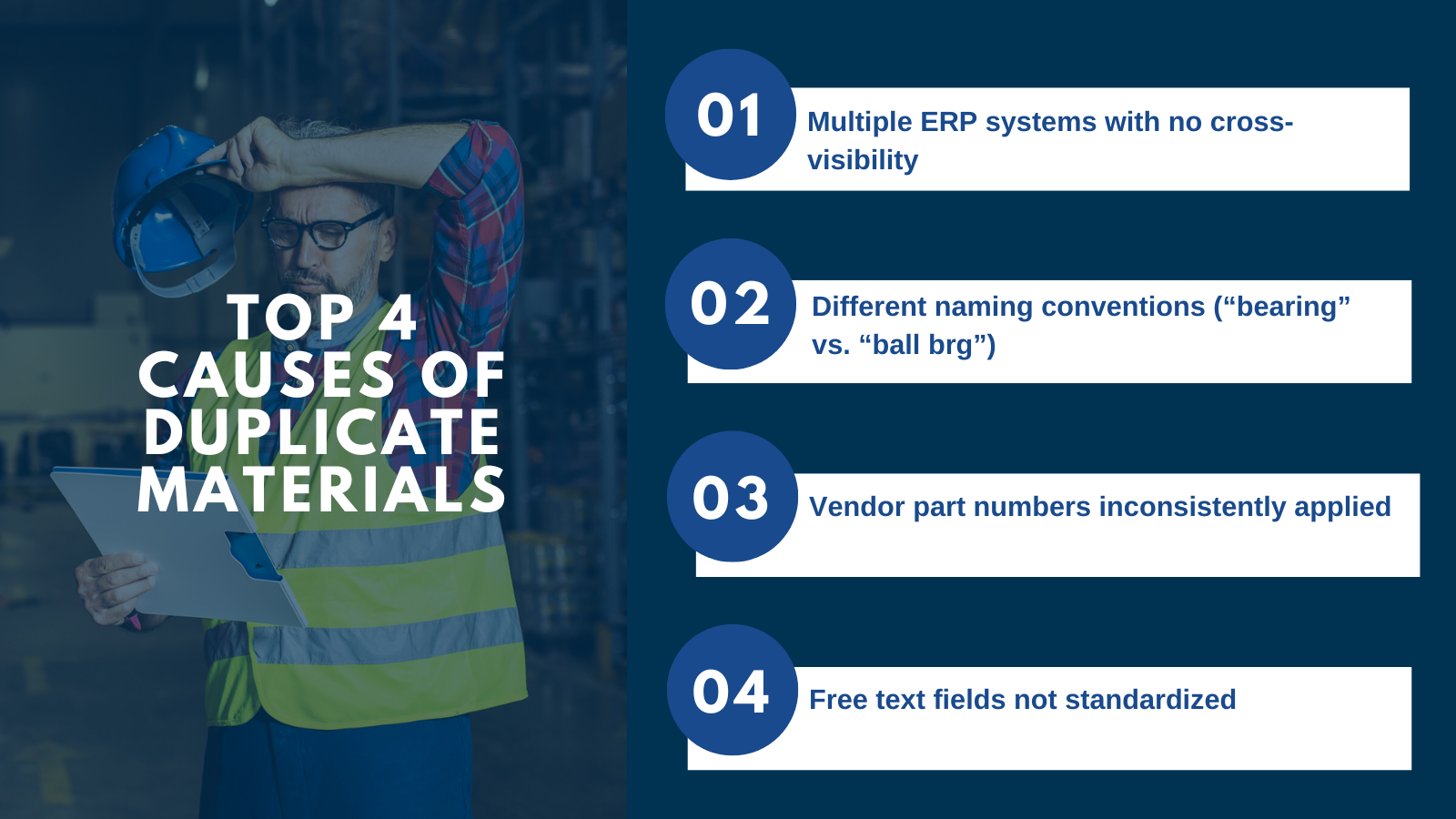 Top 4 Causes of Duplicate Materials