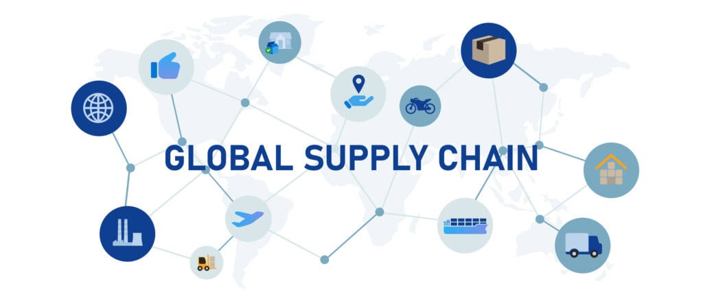 Global supply chain management with AI-driven inventory and tail spend control.