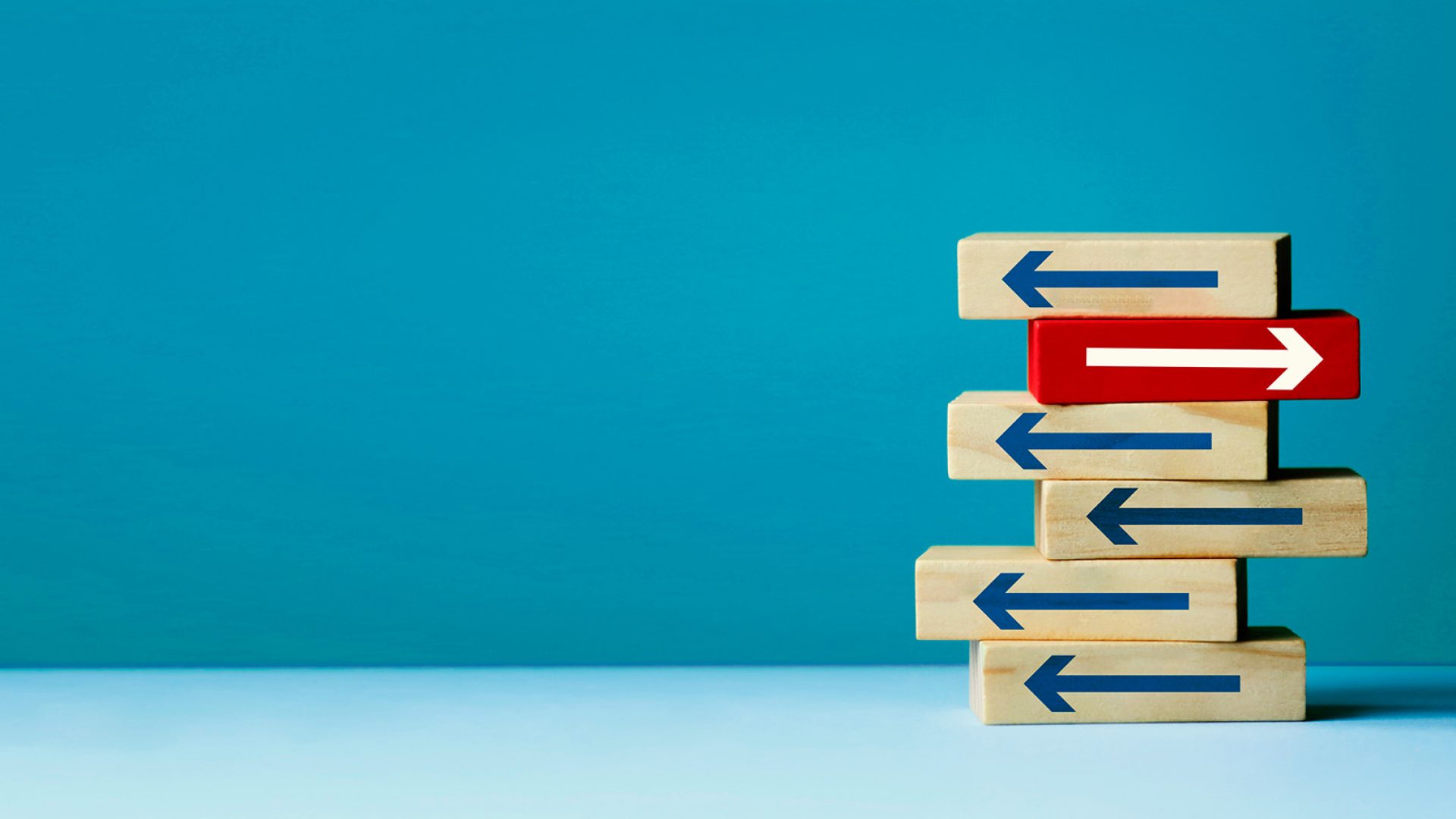 Blocks on Blue Background Blocks on Blue Background