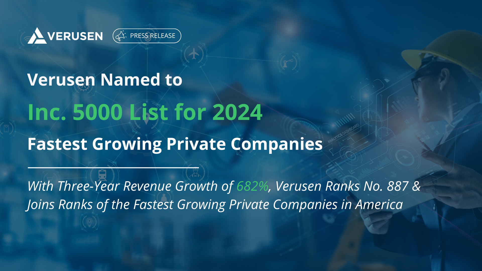 INC 5000 Announcement Verusen named in 2024 Inc. 5000