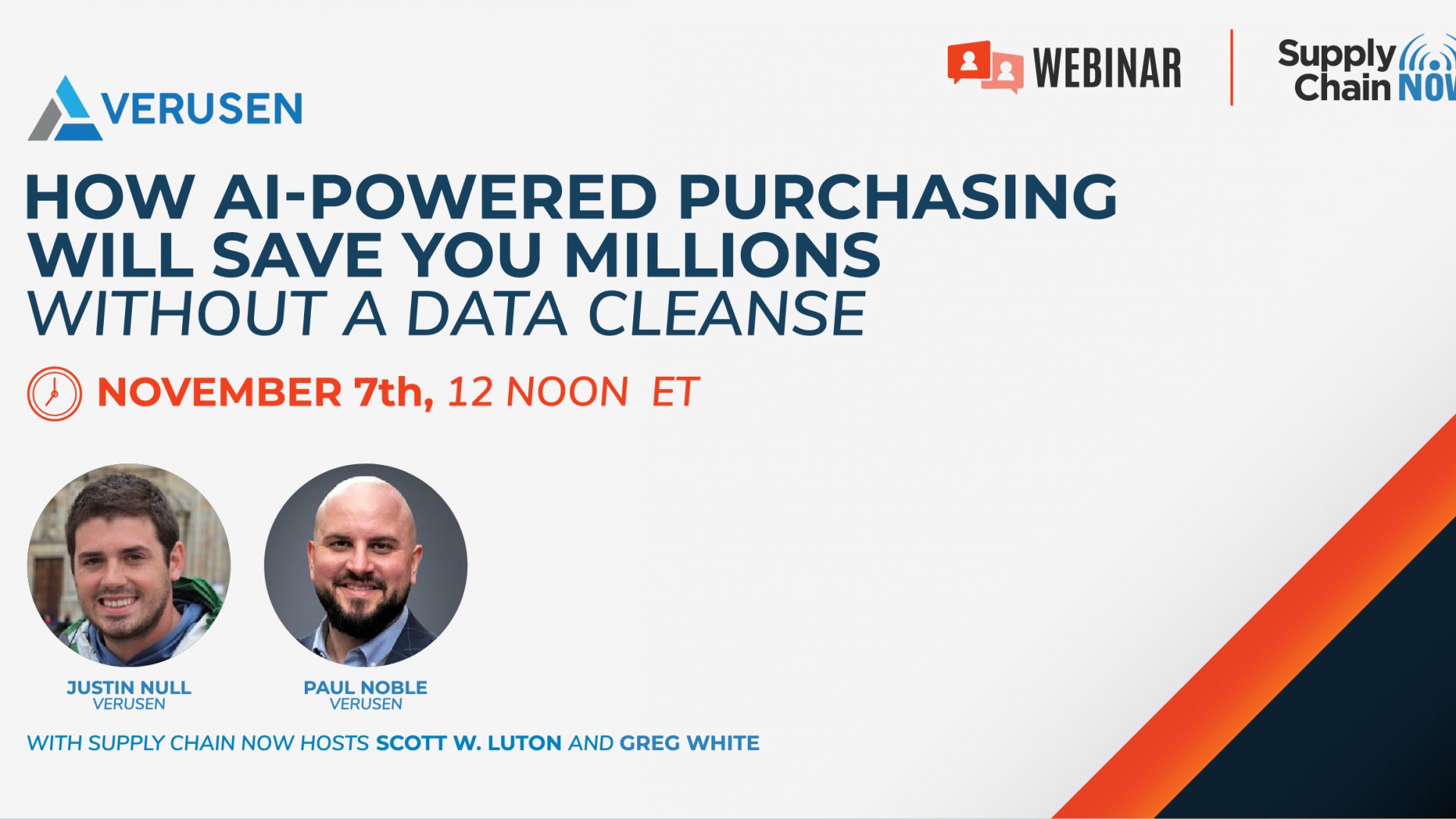 SCN Webinar with Verusen How AI Can Save You Millions without a Data Cleanse