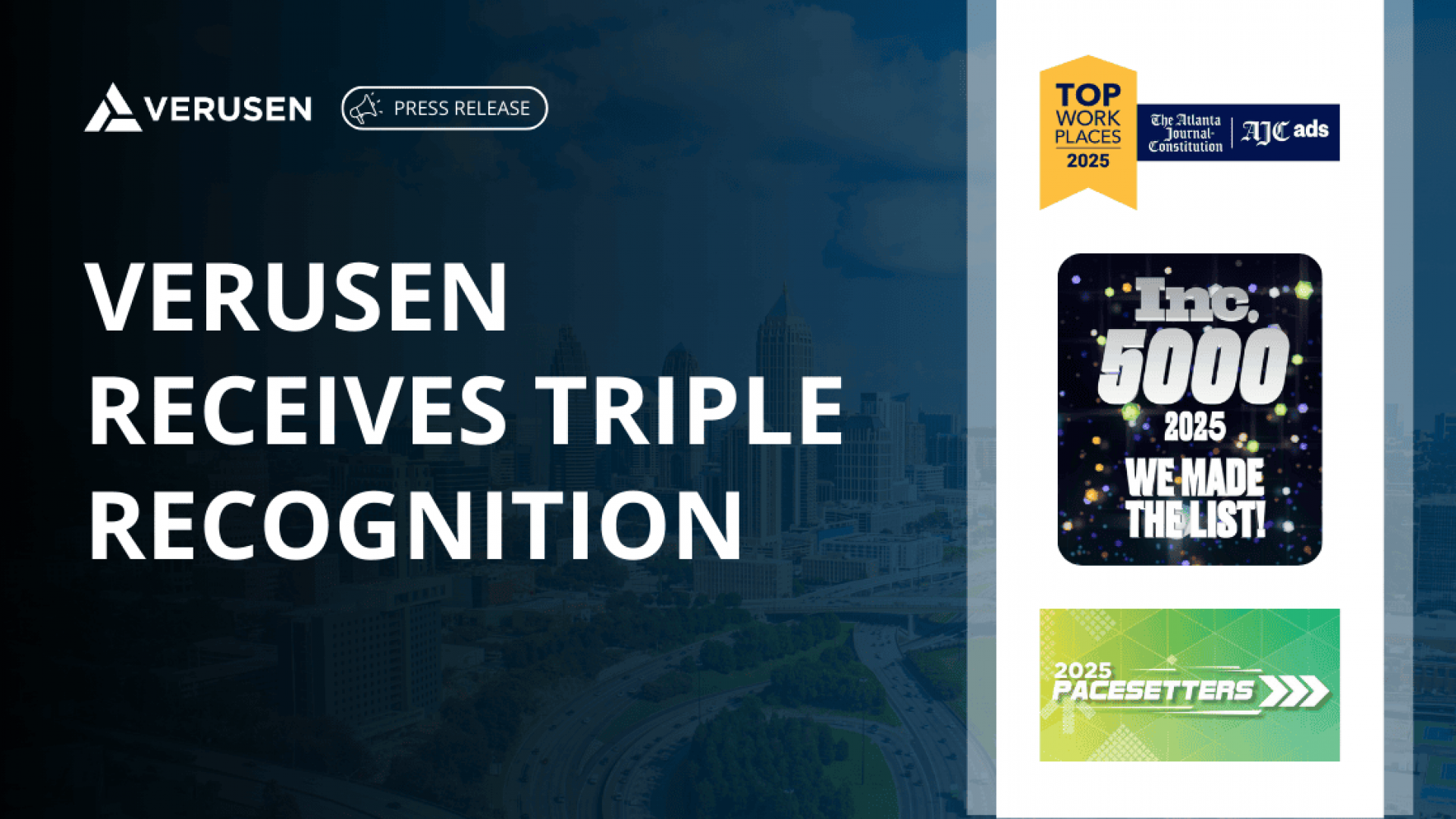 Verusen receives triple recognition