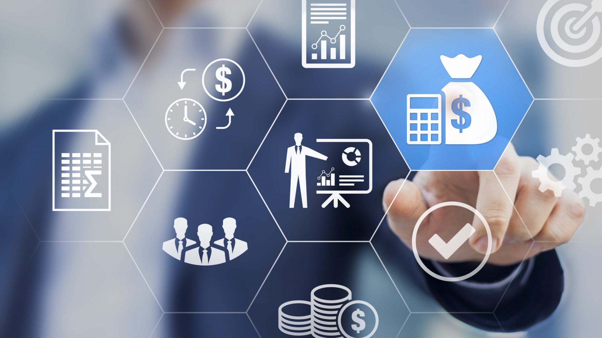 Budget and financial planning concept with manager or executive CFO crafting or validating company’s yearly income and expenses forecast. Corporate finance and annual strategic plan. Finance pressures