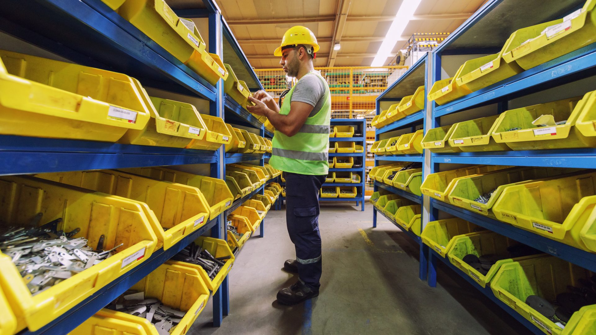 Manual Worker in a Spare Part Warehouse in a Factory MRO Inventory Optimization